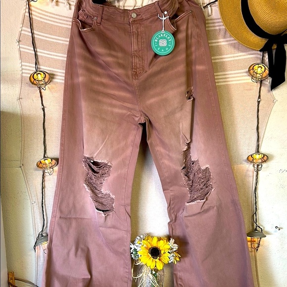 blakely Denim - Blakely Mauve distressed Jeans